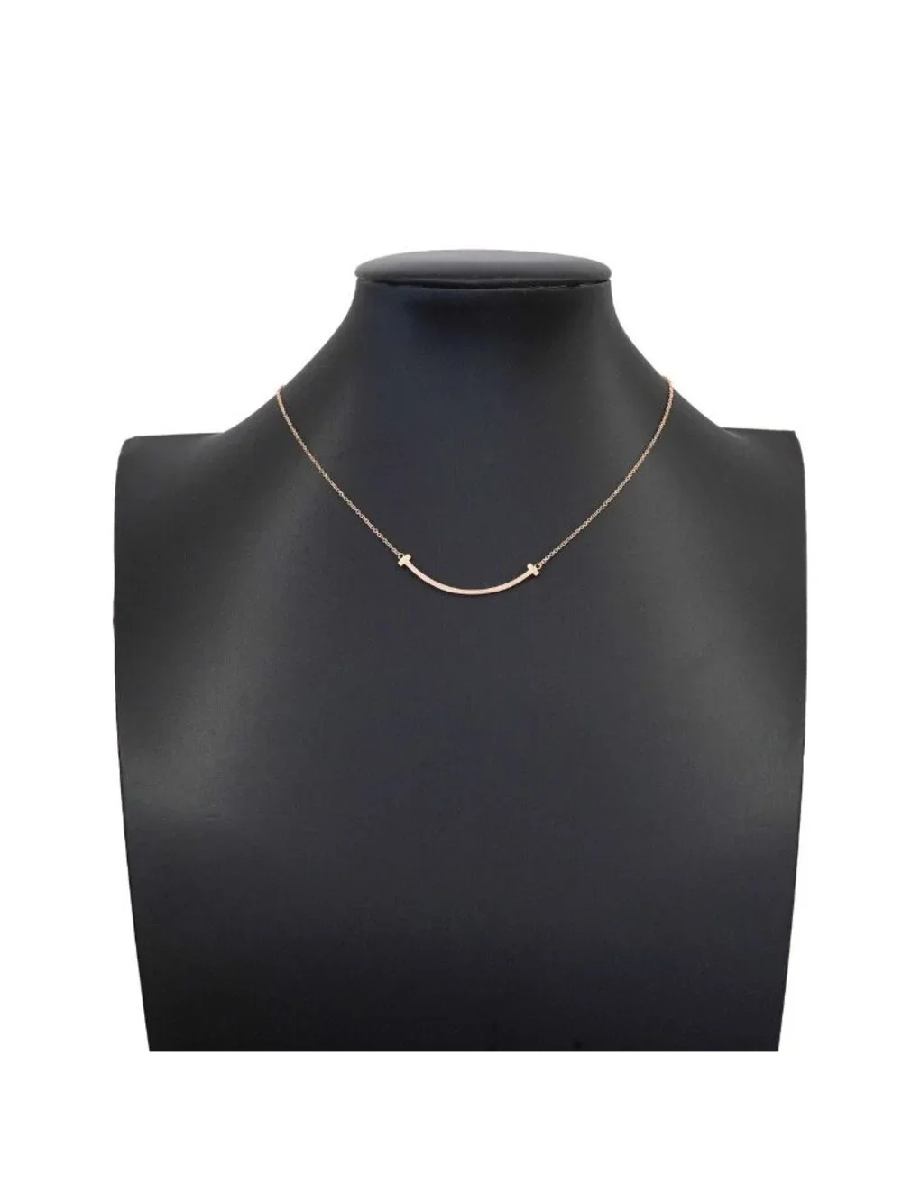 Tiffany & Co Necklace T Smile Small 18k Pink Gold
